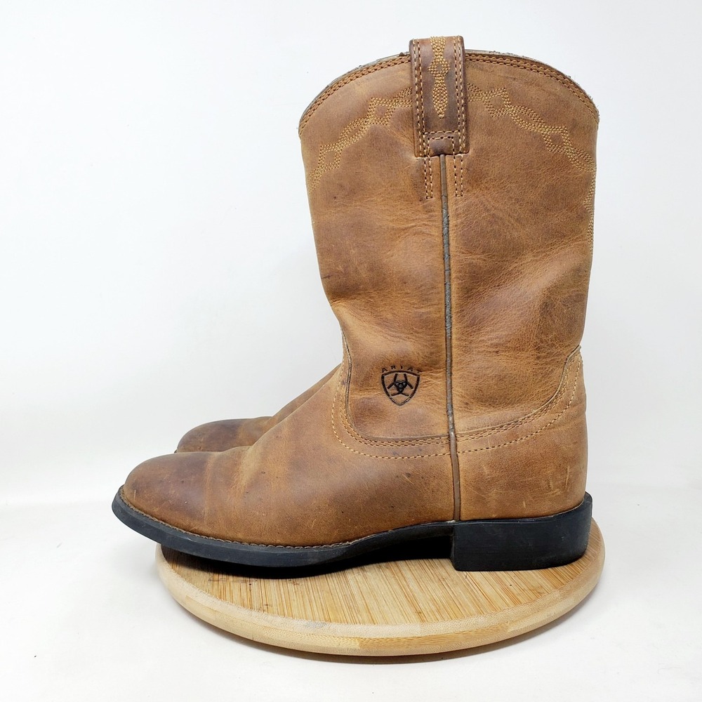 Ariat Heritage Boots Womens 6 Brown Leather Roper Cowboy Western Shoes